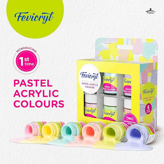 Fevicryl Pastel Acrylic Colour 6 Shades